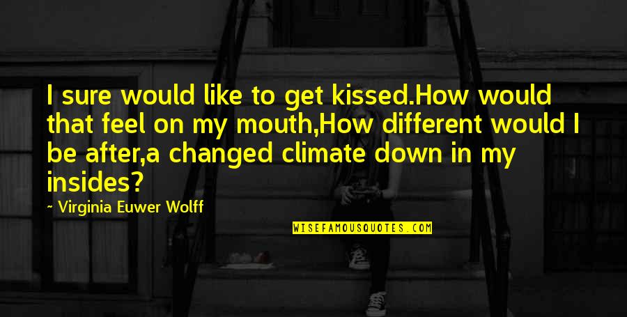 Be My Wolff Quotes By Virginia Euwer Wolff: I sure would like to get kissed.How would