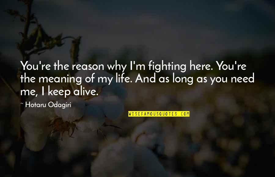 Beautiful Child Of God Quotes By Hotaru Odagiri: You're the reason why I'm fighting here. You're