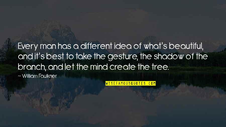 Beautiful Idea Quotes By William Faulkner: Every man has a different idea of what's