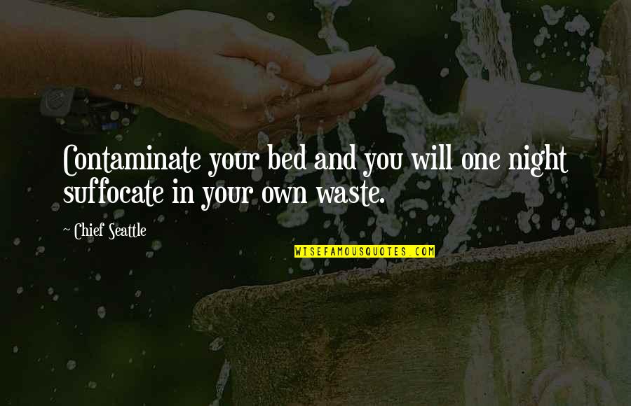 Bed Night Quotes By Chief Seattle: Contaminate your bed and you will one night