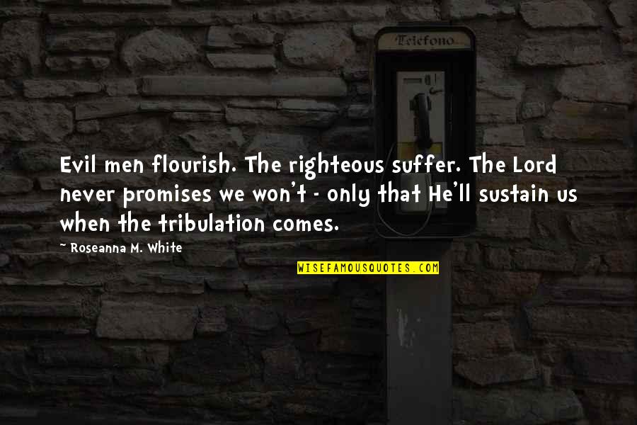 Bedsitter Floor Quotes By Roseanna M. White: Evil men flourish. The righteous suffer. The Lord