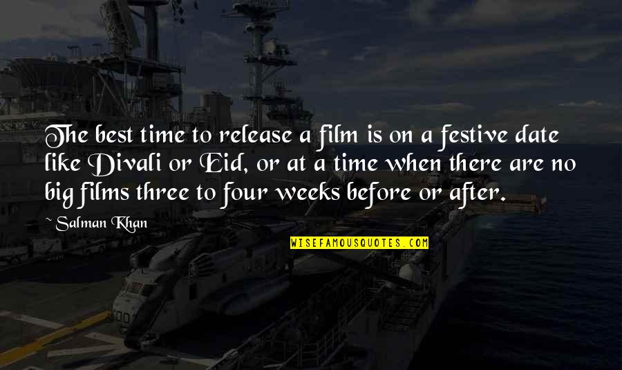 Before We Date Quotes By Salman Khan: The best time to release a film is