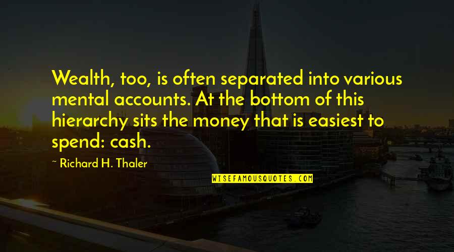 Being A Maid Quotes By Richard H. Thaler: Wealth, too, is often separated into various mental