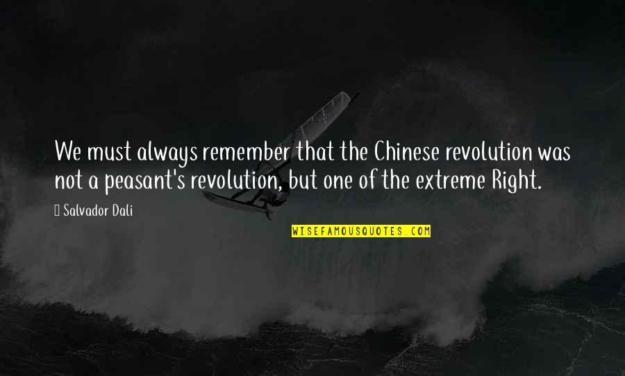 Being Lost Without Your Best Friend Quotes By Salvador Dali: We must always remember that the Chinese revolution