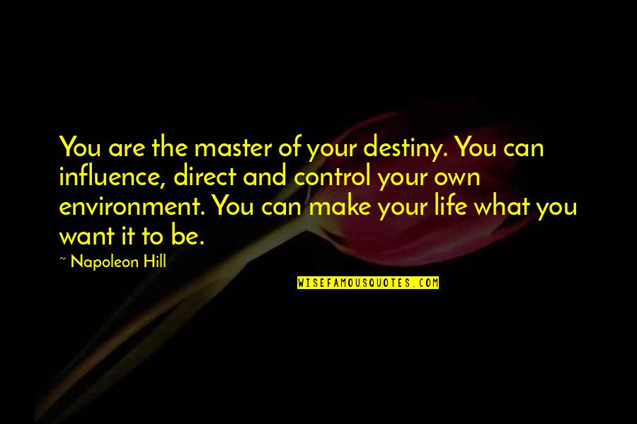 Being Okay Tumblr Quotes By Napoleon Hill: You are the master of your destiny. You