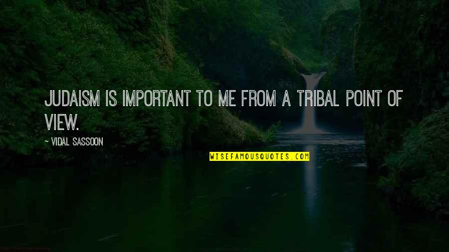 Being Treated Unkindly Quotes By Vidal Sassoon: Judaism is important to me from a tribal