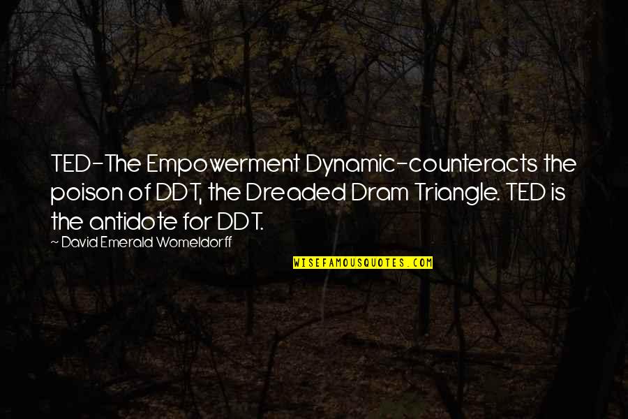 Beladron Quotes By David Emerald Womeldorff: TED-The Empowerment Dynamic-counteracts the poison of DDT, the