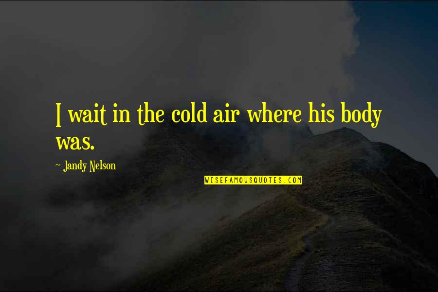 Belnick Llc Quotes By Jandy Nelson: I wait in the cold air where his