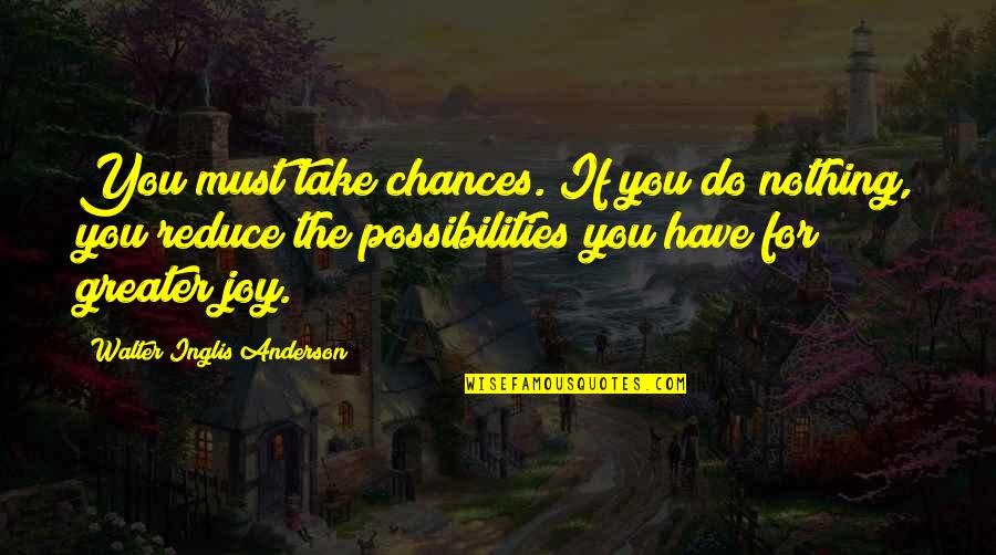 Benbouchta Mohammed Quotes By Walter Inglis Anderson: You must take chances. If you do nothing,