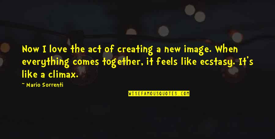 Benkovich Ferenc Quotes By Mario Sorrenti: Now I love the act of creating a