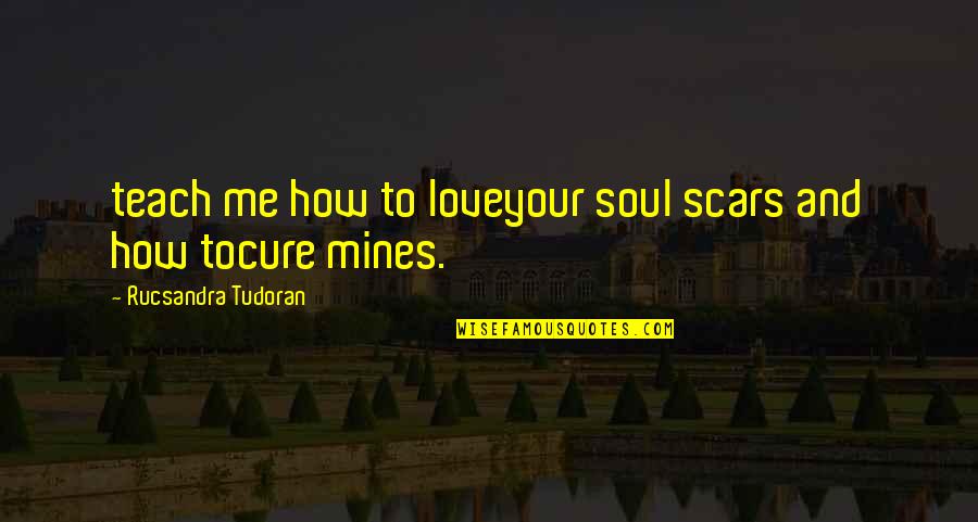 Berbers Quotes By Rucsandra Tudoran: teach me how to loveyour soul scars and