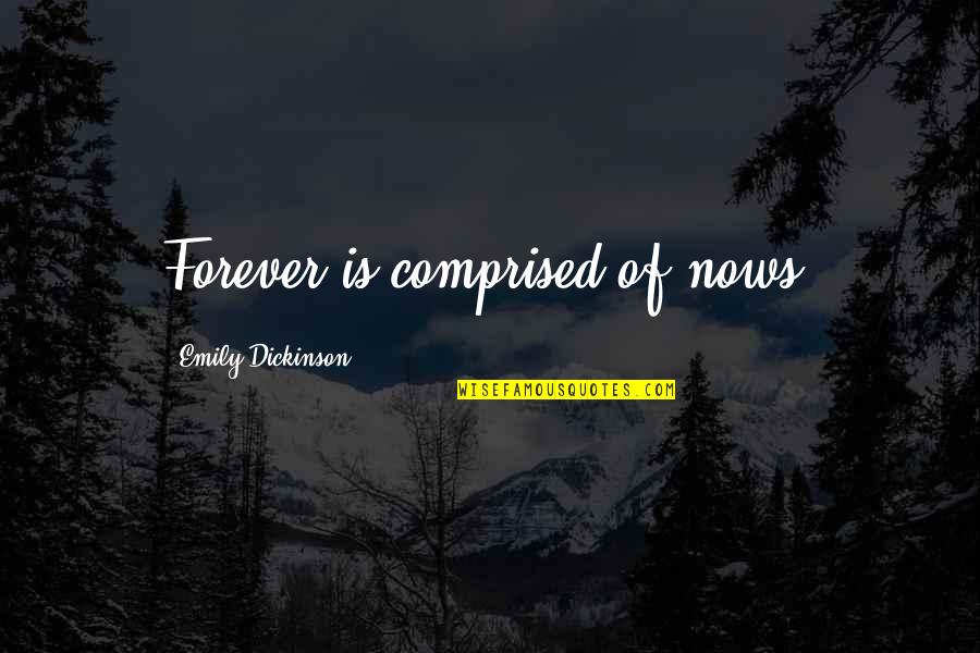 Berchtold Quotes By Emily Dickinson: Forever is comprised of nows.