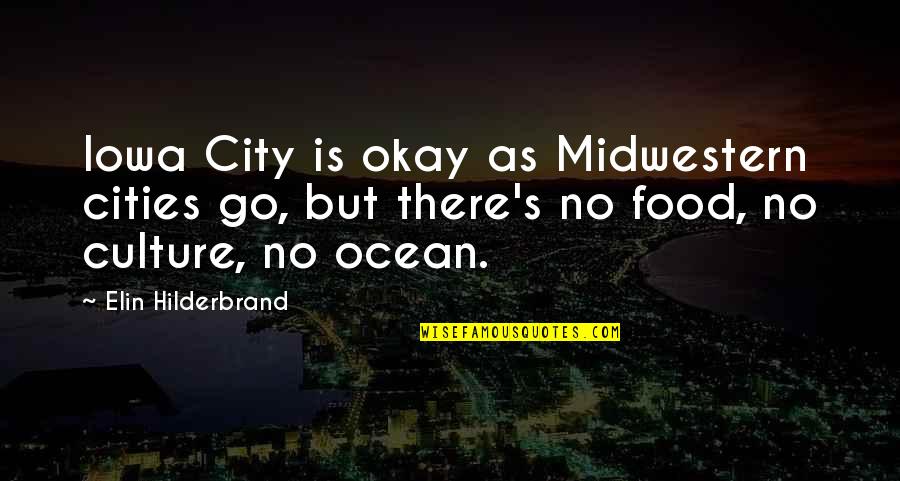 Berenika Such Nkov Quotes By Elin Hilderbrand: Iowa City is okay as Midwestern cities go,