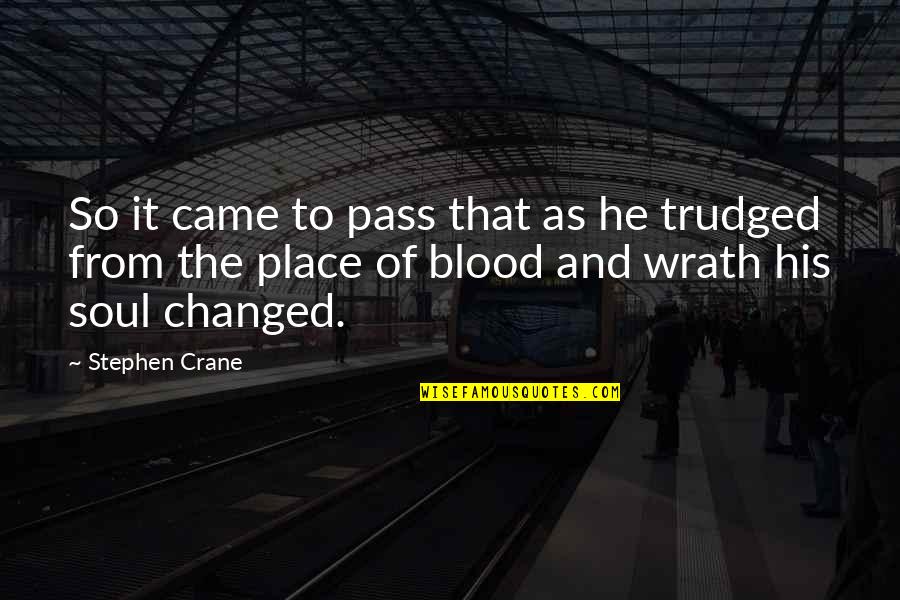 Bergasse Saint Quotes By Stephen Crane: So it came to pass that as he