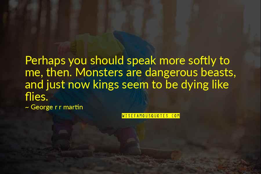 Bergendorff Brothers Quotes By George R R Martin: Perhaps you should speak more softly to me,