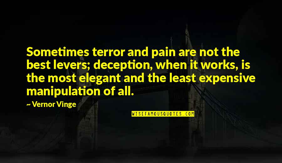 Best Expensive Quotes By Vernor Vinge: Sometimes terror and pain are not the best