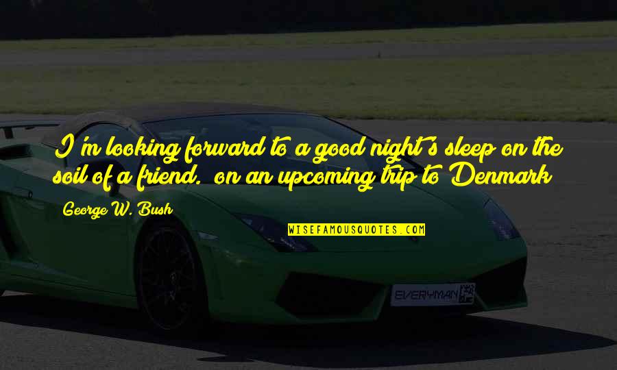 Best Friend Night Quotes By George W. Bush: I'm looking forward to a good night's sleep