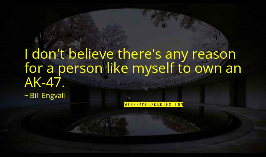 Best I Believe In Myself Quotes By Bill Engvall: I don't believe there's any reason for a