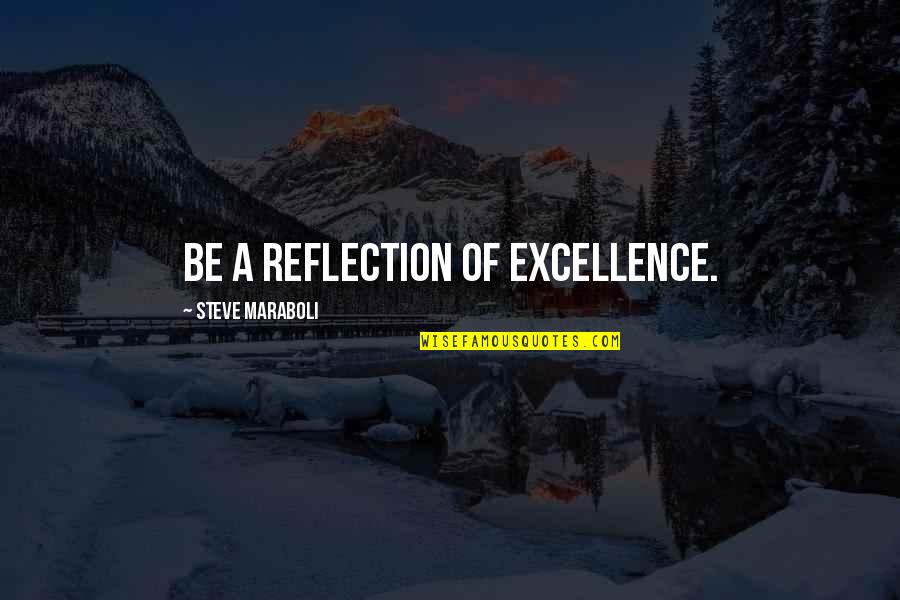 Best Pedantry Quotes By Steve Maraboli: Be a reflection of excellence.