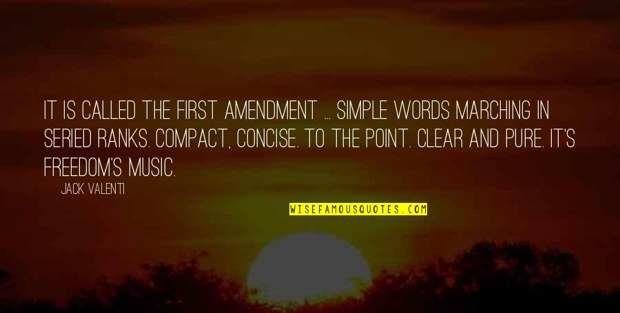 Best Scrubs Janitor Quotes By Jack Valenti: It is called the First Amendment ... Simple