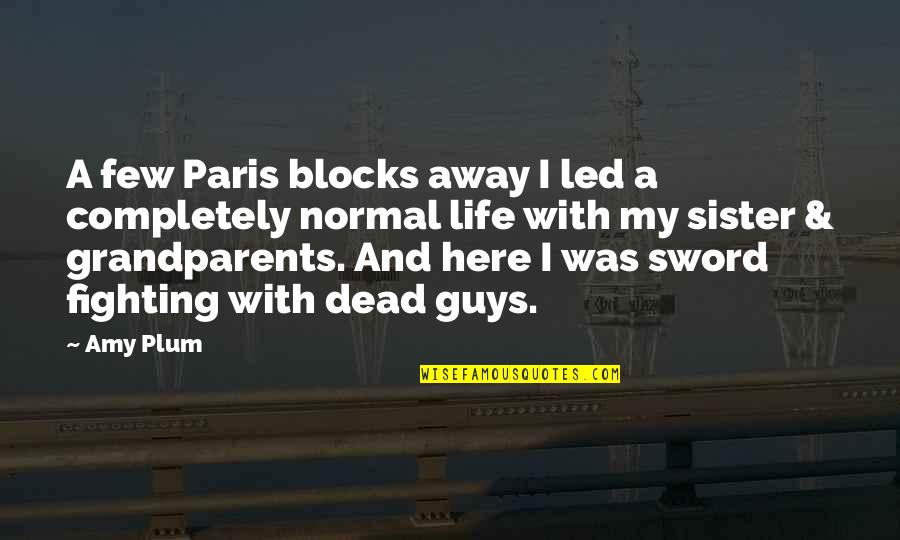 Best Sword Fighting Quotes By Amy Plum: A few Paris blocks away I led a