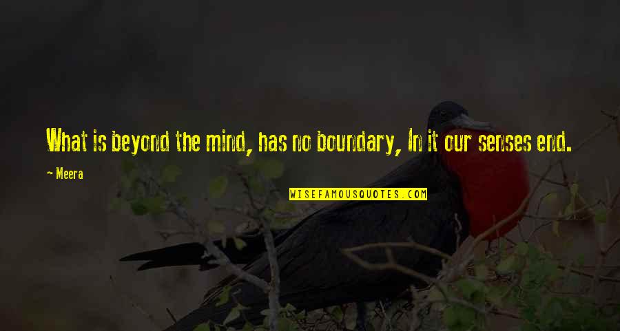 Beyond Mind Quotes By Meera: What is beyond the mind, has no boundary,