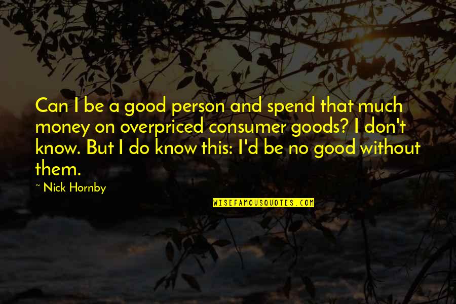 Bible Toil Quotes By Nick Hornby: Can I be a good person and spend