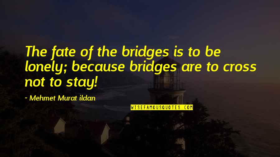 Biblija Online Quotes By Mehmet Murat Ildan: The fate of the bridges is to be