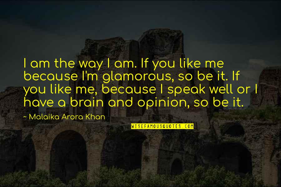 Bicep Flex Quotes By Malaika Arora Khan: I am the way I am. If you