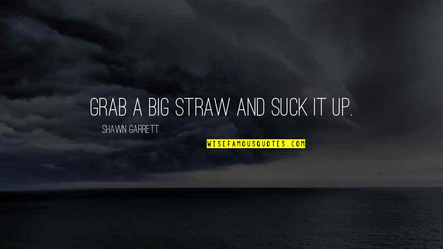 Big It Up Quotes By Shawn Garrett: Grab a big straw and suck it up.