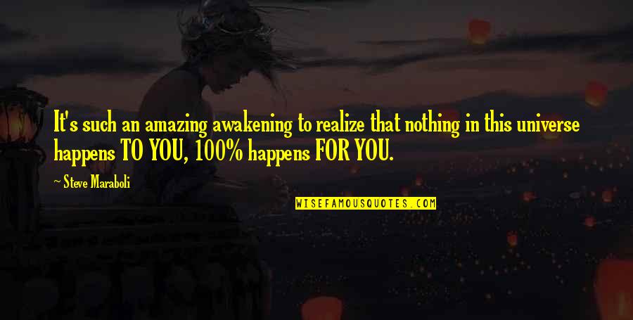 Binjai Quotes By Steve Maraboli: It's such an amazing awakening to realize that