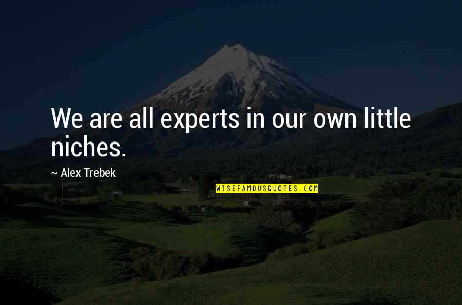 Biquettes Quotes By Alex Trebek: We are all experts in our own little