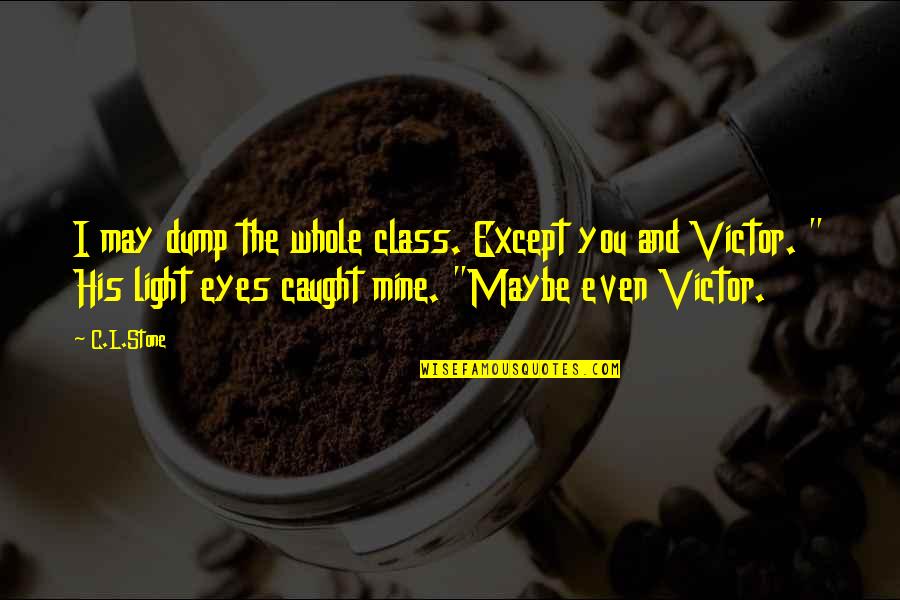 Birthday In 3 Days Quotes By C.L.Stone: I may dump the whole class. Except you