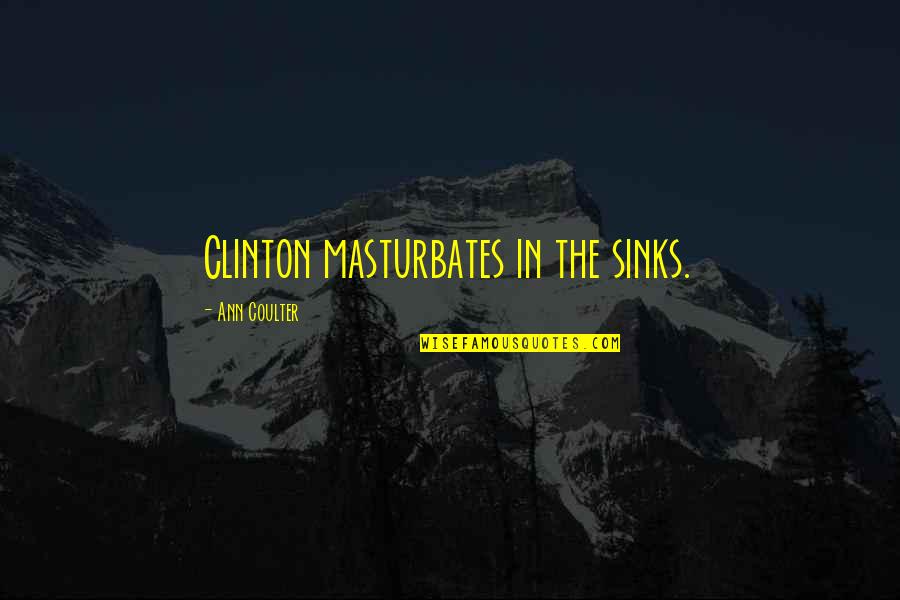 Blaue Reiter Quotes By Ann Coulter: Clinton masturbates in the sinks.