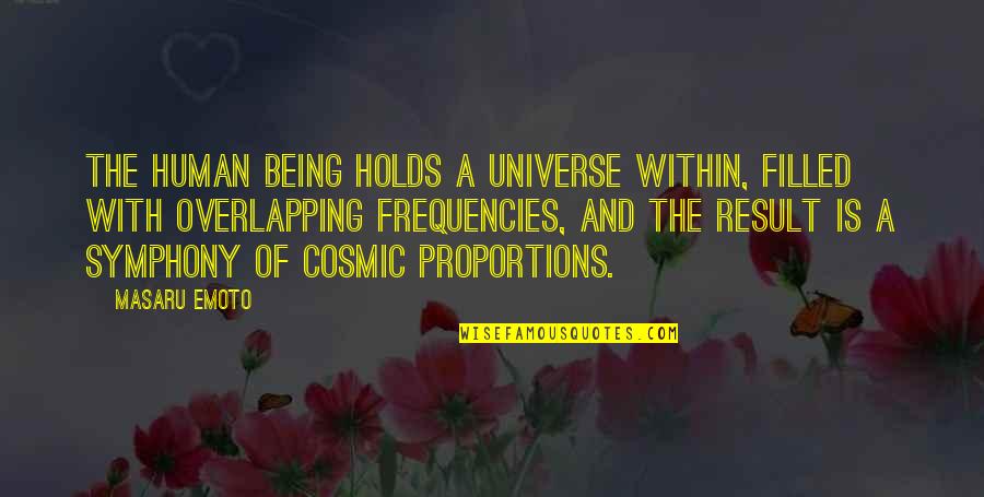 Blessings And Prosperity Quotes By Masaru Emoto: The human being holds a universe within, filled