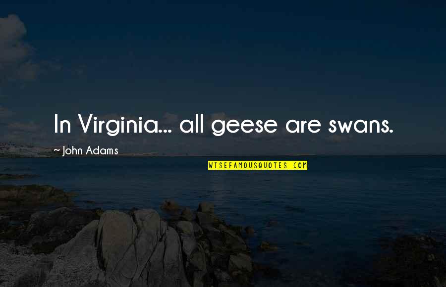 Blessings For My Husband Quotes By John Adams: In Virginia... all geese are swans.