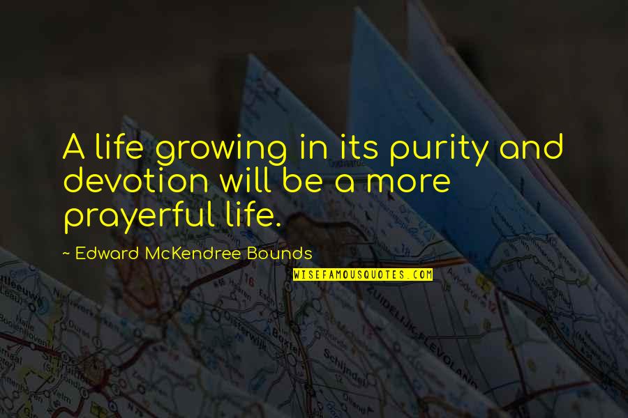 Blickstein Group Quotes By Edward McKendree Bounds: A life growing in its purity and devotion