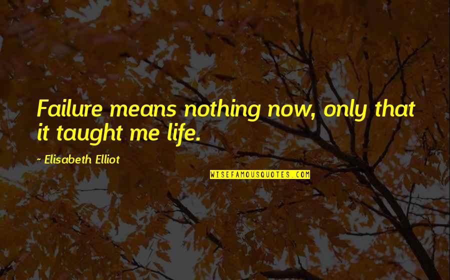 Blouson One Piece Quotes By Elisabeth Elliot: Failure means nothing now, only that it taught