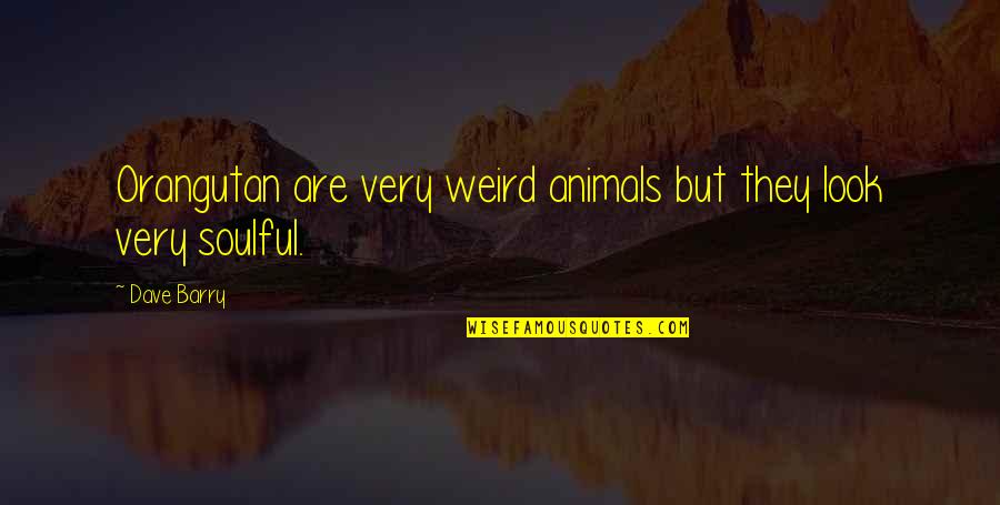 Bluest Eye And Page Number Quotes By Dave Barry: Orangutan are very weird animals but they look