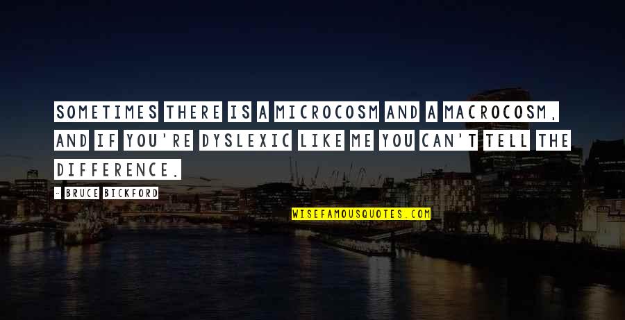 Blundered Quotes By Bruce Bickford: Sometimes there is a microcosm and a macrocosm,