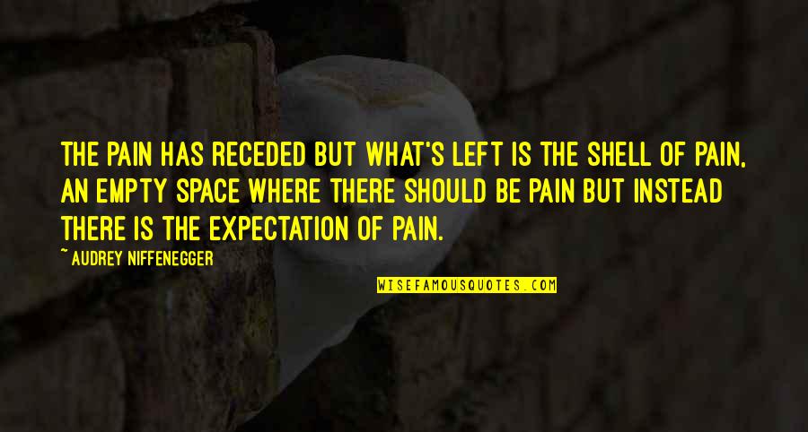 Bogojevic Trans Quotes By Audrey Niffenegger: The pain has receded but what's left is