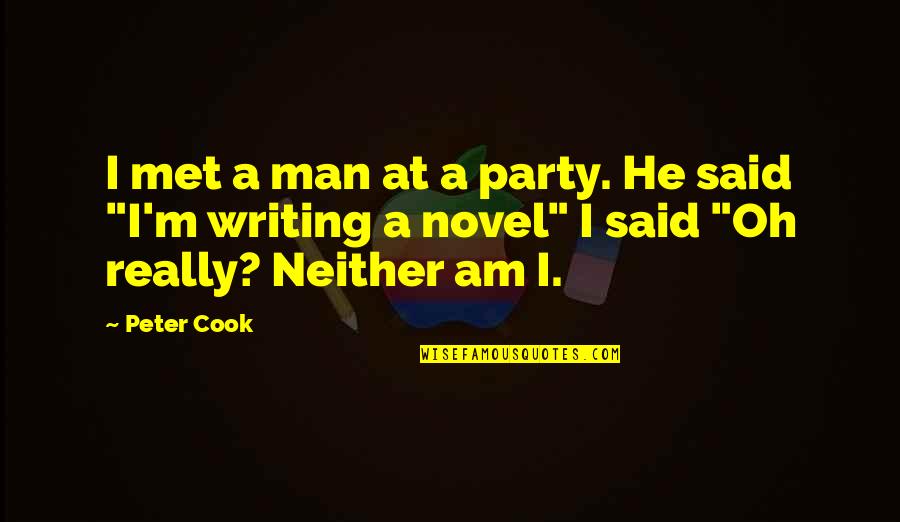 Boltanski Christian Quotes By Peter Cook: I met a man at a party. He