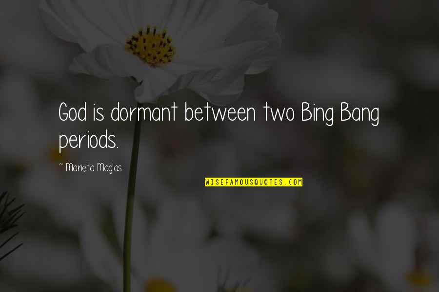 Boreham Wood Quotes By Marieta Maglas: God is dormant between two Bing Bang periods.