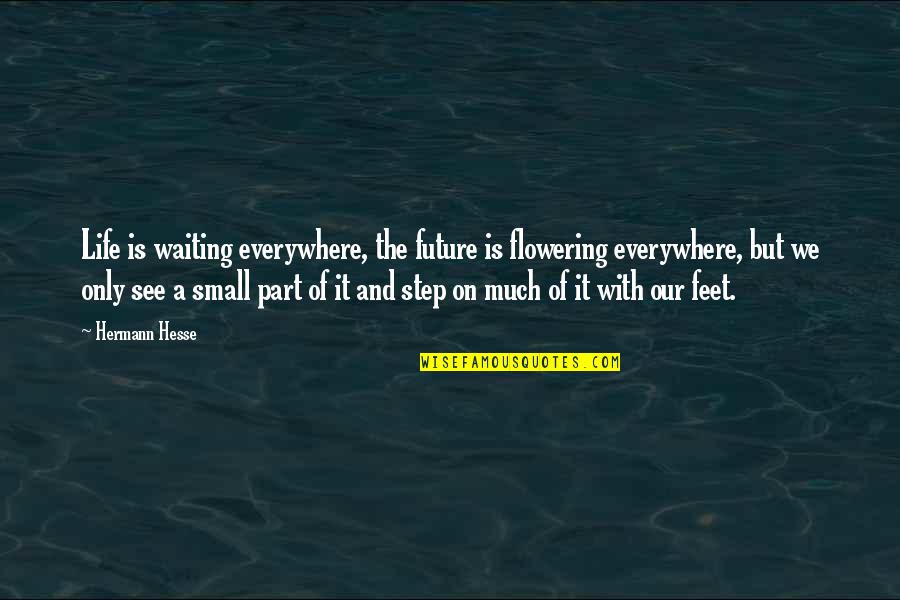 Borgata Poker Quotes By Hermann Hesse: Life is waiting everywhere, the future is flowering