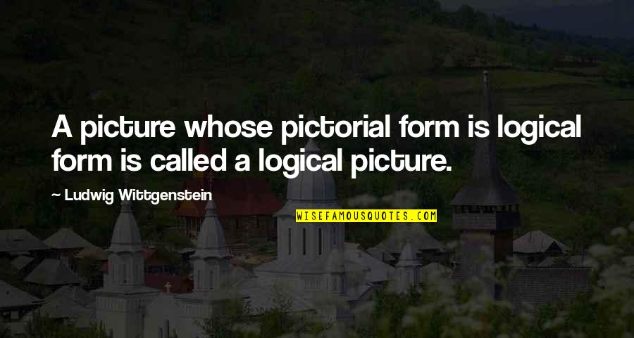 Borowka Skrzat Quotes By Ludwig Wittgenstein: A picture whose pictorial form is logical form