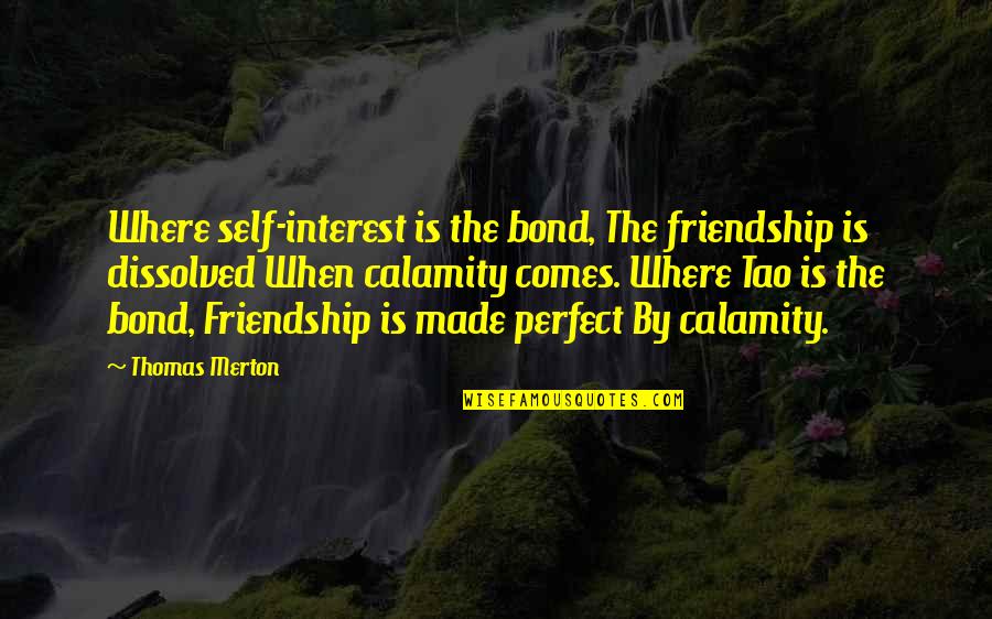 Boss Air Suspension Quotes By Thomas Merton: Where self-interest is the bond, The friendship is