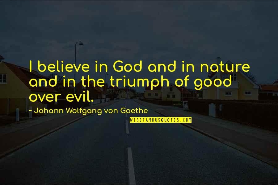 Botting And Associates Quotes By Johann Wolfgang Von Goethe: I believe in God and in nature and