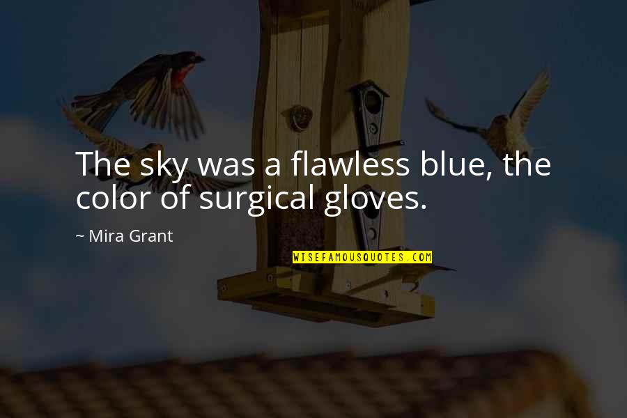 Brezza Maruti Quotes By Mira Grant: The sky was a flawless blue, the color