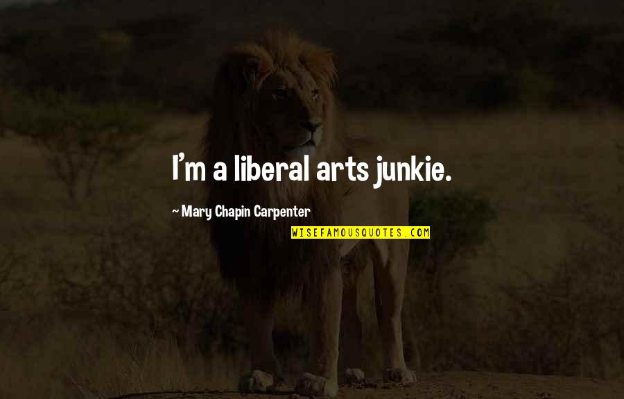 Bridgegate Problem Quotes By Mary Chapin Carpenter: I'm a liberal arts junkie.