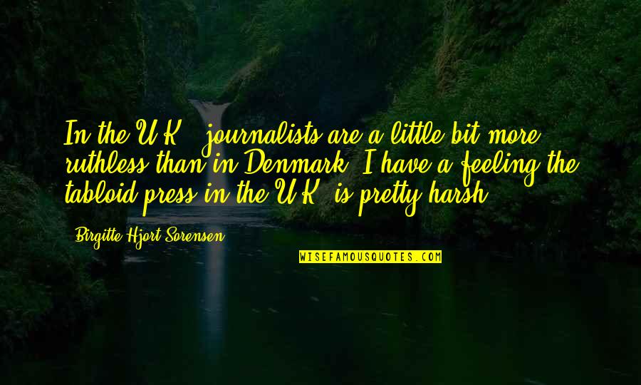 Brigadiers Winterguard Quotes By Birgitte Hjort Sorensen: In the U.K., journalists are a little bit
